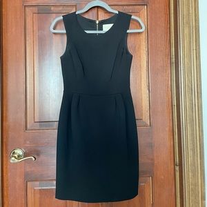 Black Kate Spade tulip dress with gold zipper, Size 0